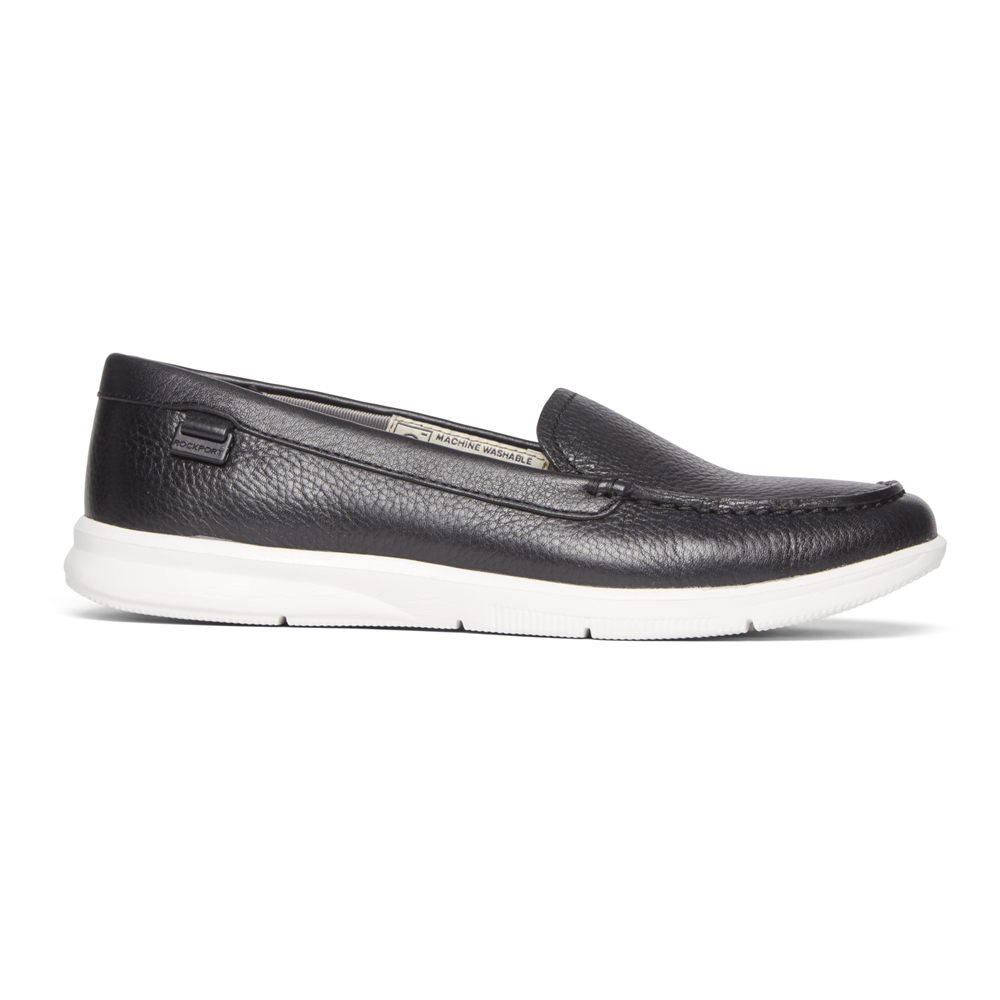 Rockport Womens Loafers Black - Ayva Washable - UK 508-URFSAK